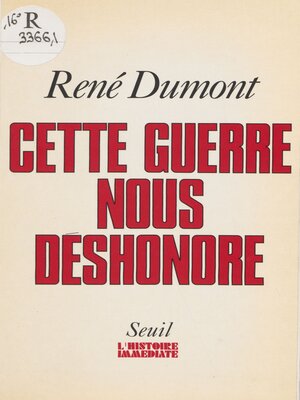 cover image of Cette guerre nous déshonore